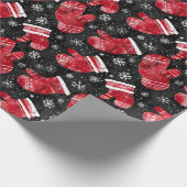 Ein schwarz-roter Weihnachtsgeschmack mit Zehn Geschenkpapier (Ecke)