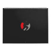 ein schwarz-rotes Logo mit einer Person in der Mit Kalender (Titelbild)