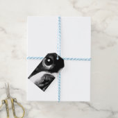 Ein Schwarz-Weiß-Boston-Terrier Geschenkanhänger (Mit Garn)