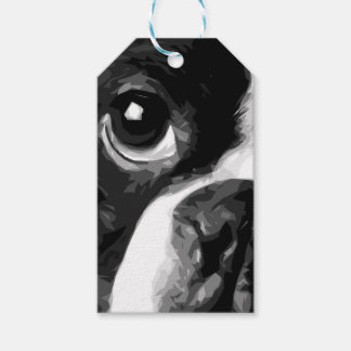 Ein Schwarz-Weiß-Boston-Terrier Geschenkanhänger