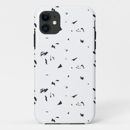 ein Schwarz-Weiß-Foto einer Vogelherde Case-Mate iPhone Hülle (Rückseite)