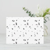 ein Schwarz-Weiß-Foto einer Vogelherde Einladung (Stehend Vorderseite)