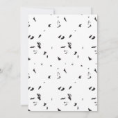 ein Schwarz-Weiß-Foto einer Vogelherde Einladung (Rückseite)