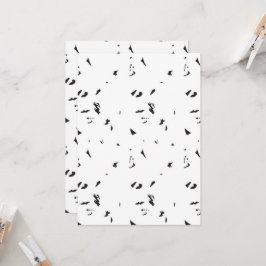 ein Schwarz-Weiß-Foto einer Vogelherde Einladung