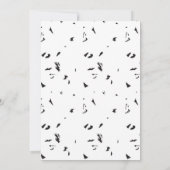 ein Schwarz-Weiß-Foto einer Vogelherde Einladung (Rückseite)