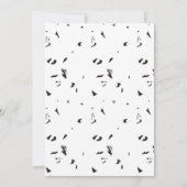 ein Schwarz-Weiß-Foto einer Vogelherde Einladung (Rückseite)