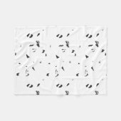 ein Schwarz-Weiß-Foto einer Vogelherde Fleecedecke (Vorderseite (Horizontal))