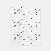 ein Schwarz-Weiß-Foto einer Vogelherde Fleecedecke (Vorderseite)