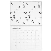 ein Schwarz-Weiß-Foto einer Vogelherde Kalender (Feb 2027)