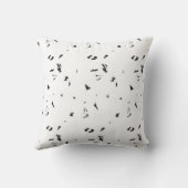 ein Schwarz-Weiß-Foto einer Vogelherde Kissen (Rückseite)