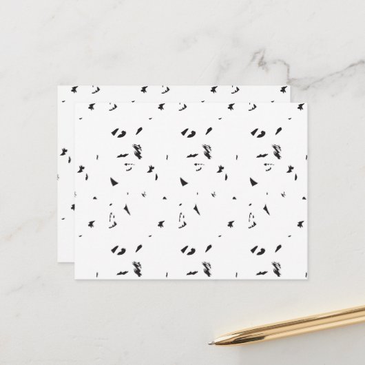 ein Schwarz-Weiß-Foto einer Vogelherde Postkarte (Vorderseite/Rückseite Beispiel)
