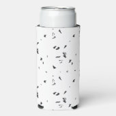 ein Schwarz-Weiß-Foto einer Vogelherde Selters Dosenkühler (Seltzer Vorderseite)