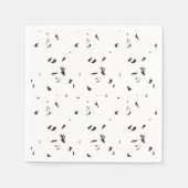 ein Schwarz-Weiß-Foto einer Vogelherde Serviette (Vorderseite)