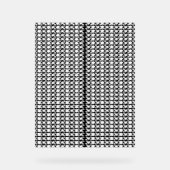 ein Schwarz-Weiß-Foto eines Musters Acrylschild (Vorderseite)