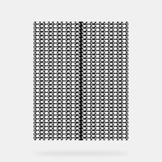 ein Schwarz-Weiß-Foto eines Musters Acrylschild (Vorderseite)