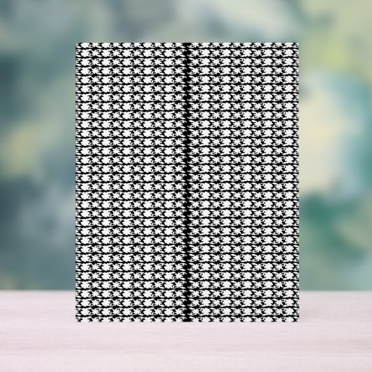 ein Schwarz-Weiß-Foto eines Musters Acrylschild (Neutral)