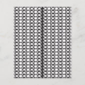 ein Schwarz-Weiß-Foto eines Musters Flyer (Hinten)