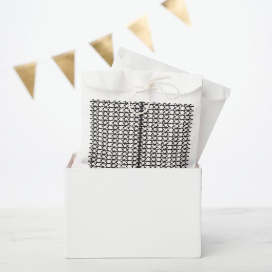 ein Schwarz-Weiß-Foto eines Musters Geschenktütchen (Party)