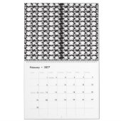 ein Schwarz-Weiß-Foto eines Musters Kalender (Feb 2027)
