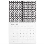 ein Schwarz-Weiß-Foto eines Musters Kalender (Jan 2027)