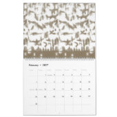 ein Schwarz-Weiß-Foto eines Musters Kalender (Feb 2027)