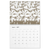 ein Schwarz-Weiß-Foto eines Musters Kalender (Mär 2027)