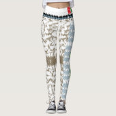 ein Schwarz-Weiß-Foto eines Musters Leggings (Vorderseite)