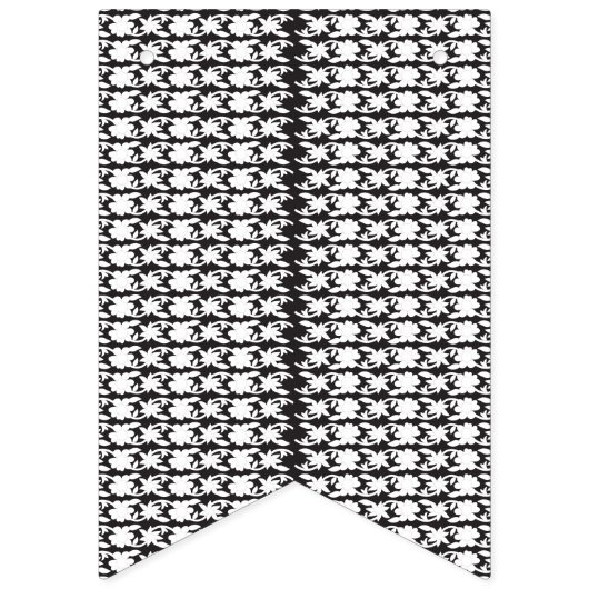 ein Schwarz-Weiß-Foto eines Musters Wimpelkette (Zweite Fahne)