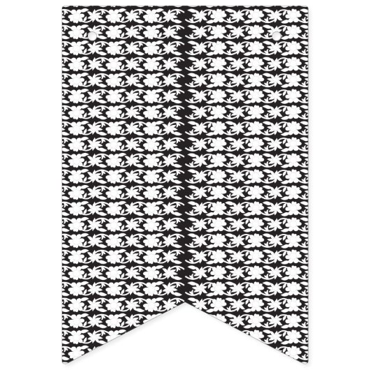 ein Schwarz-Weiß-Foto eines Musters Wimpelkette (Erste Fahne)