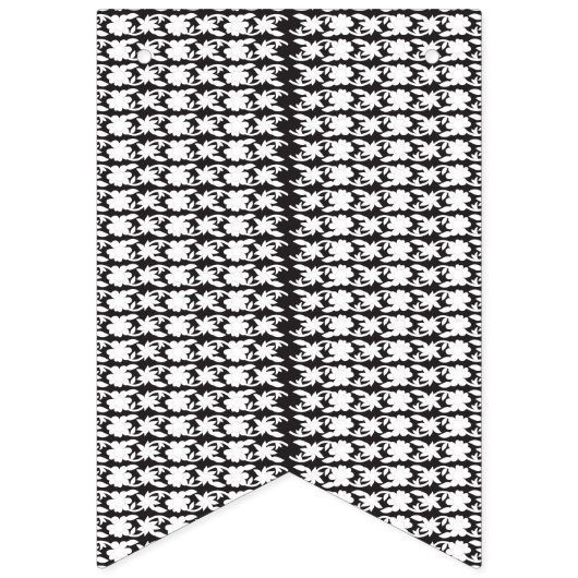 ein Schwarz-Weiß-Foto eines Musters Wimpelkette (Dritte Fahne)