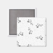 ein Schwarz-Weiß-Foto mit vielen Punkten Magnet (Vorderseite/Rückseite)