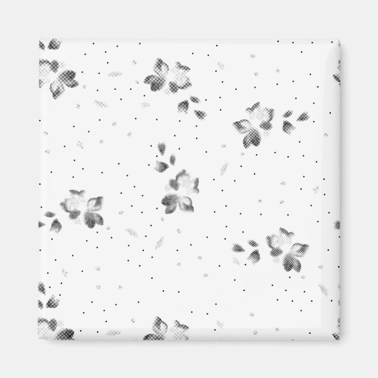 ein Schwarz-Weiß-Foto mit vielen Punkten Magnet (Vorne)