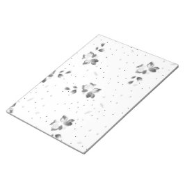 ein Schwarz-Weiß-Foto mit vielen Punkten Notizblock