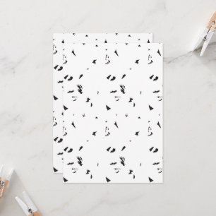 ein Schwarz-Weiß-Foto von einem Vogelschwarm Einladung