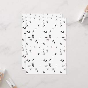 ein Schwarz-Weiß-Foto von einem Vogelschwarm Einladung