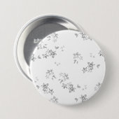 ein Schwarz-Weiß-Foto von Schneeflocken Button (Vorne & Hinten)