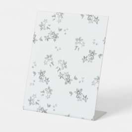 ein Schwarz-Weiß-Foto von Schneeflocken Sockelschild