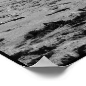 Ein Schwarz-Weiß-Strand Poster (Ecke)