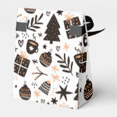 Ein Schwarz-Weiß-Weihnachtsmuster Geschenkschachtel (Rückseite)