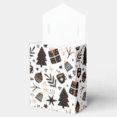 Ein Schwarz-Weiß-Weihnachtsmuster Geschenkschachtel (Geöffnet)