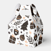 Ein Schwarz-Weiß-Weihnachtsmuster Geschenkschachtel (Rückseite)