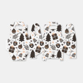 Ein Schwarz-Weiß-Weihnachtsmuster Geschenkschachtel (Ungefaltet)