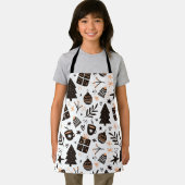 Ein Schwarz-Weiß-Weihnachtsmuster Schürze (Insitu)