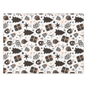 Ein Schwarz-Weiß-Weihnachtsmuster Tischdecke (Vorderseite (Horizontal))