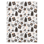 Ein Schwarz-Weiß-Weihnachtsmuster Tischdecke (Vorderseite)