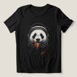 Ein schwarz-weißer Panda-Bär, der einen Raumanzug Tri-Blend Shirt