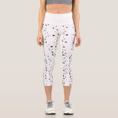 ein schwarz-weißes Foto Regen fällt Capri Leggings (Vorderseite)