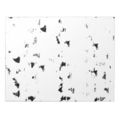 ein schwarz-weißes Foto Regen fällt Notizblock (Vorderseite)