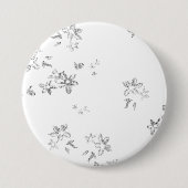 ein schwarz-weißes Foto von Blasen auf weißem Rück Button (Vorderseite)