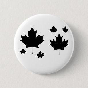 Ein schwarzer Ahornblättriger Graf, Canada, Kanadi Button